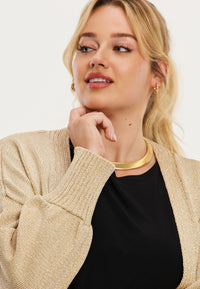 Cardigan METALLIC - gold - #2