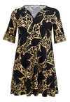Tunic wide bottom PARADISE - yellow - #4