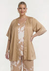 Kimono satin sand - marron clair