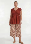 Tunic relaxed BRICK - dark red - #1