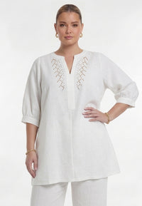 Tunic LINEN - white - #1