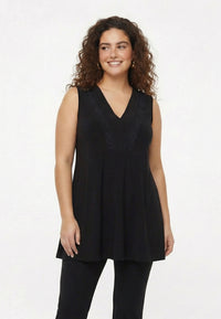 Singlet flare lace insert UNI DOLCE - black - #1