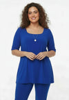 Top flared UNI DOLCE - indigo
