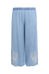 Trousers loose 7/8 SWEET FLORA - light blue - #4
