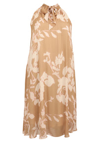 Dress tea BLURRED ROSES - light brown - #3