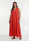 Robe swing linen - rouge clair