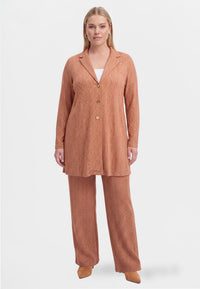 Blazer flare FISHBONE - mid brown - #2
