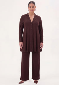 Blazer A-line UNI DOLCE - brown - #1