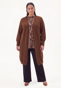 Cardigan SOFT - mid brown - #1