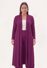 Cardigan extra long UNI DOLCE PLISSÉ - purple - #2