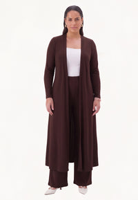Cardigan extra long UNI DOLCE - brown - #1