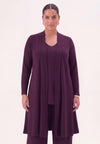 Gilet longue uni dolce - dark purple