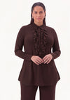 Tunique flare uni dolce - marron