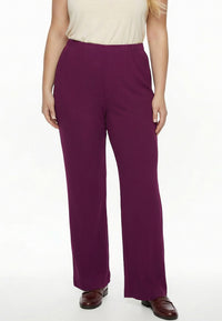 Trousers loose UNI DOLCE plissé - purple - #1