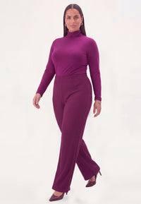 Trousers loose UNI DOLCE PLISSE - purple - #1