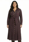 Robe midi denim dolce brown - marron