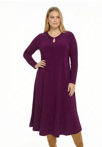 Dress midi UNI DOLCE - purple - #1