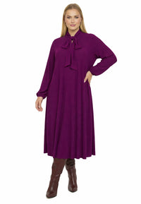 Dress UNI DOLCE plissé - purple - #2