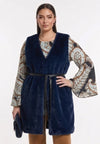 Gilet ruffle - bleu