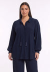 Blouse flare UNI DOLCE PLISSÉ - blue