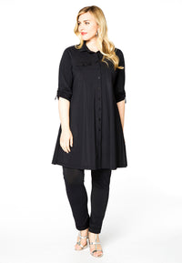 Tunique longue manche retroussable COCOBlouse long roll sleeve COCO - black - #1