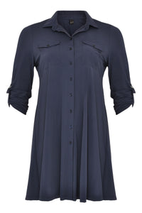 Tunique longue manche retroussable COCOBlouse long roll sleeve COCO - blue - #4
