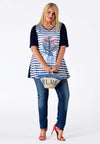 Tunic flare breton anchor - blue - #2