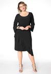 Dress asymm frill DOLCE - black
