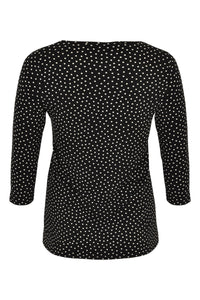 Shirt relax dropped neck DOTS - black - #3