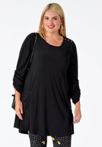 Shirt wide bot puckered DOLCE - black - #2
