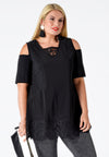 Tunic flare lace DOLCE - black