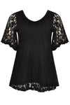 Tunic flare LACE - black