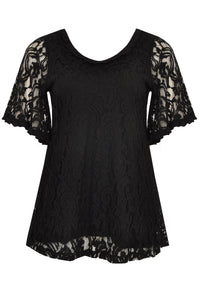 Tunic flare LACE - black - #3
