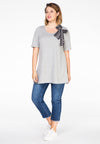 Tunic flare scarf dots - grey - #1