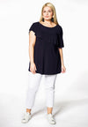 Tunic flare asym frill DOLCE - blue