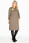 Dress check lurex - brown - #1