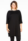 Tunic beaded neck INTERLOCK - black - #2