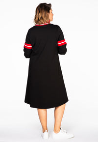 Dress stripe rib INTERLOCK - black - #3