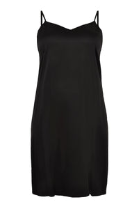Dress spaghetti silk - black - #4
