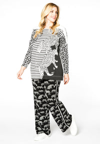 Sweater leopard stripe - white - #1