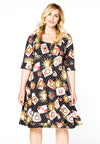 Dress wide neck GAMECARD - black - #2