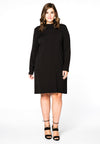 Dress deep back neck - black