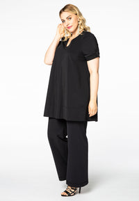 Tunic V-neck rolled sleeve COCO - black - #2
