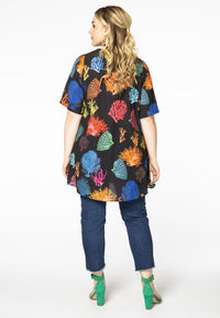Tunic wide bottom CORAL - black - #3
