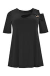 Tunic flare asymmetric DOLCE - black - #4