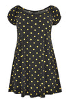 Tunic puckered shoulder DOTS - black - #4