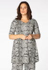 Tunic wide bot double V SNAKE - white - #2