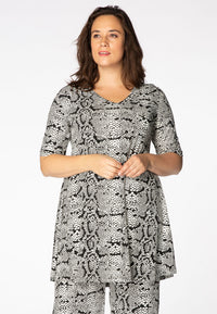 Tunic wide bot double V SNAKE - white - #2