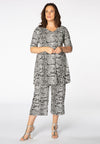 Tunic wide bot double V SNAKE - white - #1