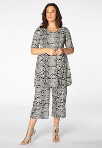 Tunic wide bot double V SNAKE - white - #1